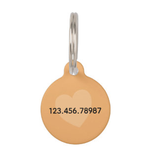 Trend Kleur - Zachte Oranje Huisdier ID Tag Huisdierpenning