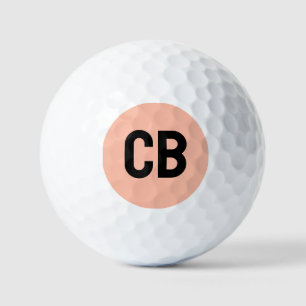 Trend Kleur Zachte Perzik Monogram Golfballen