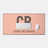 Trend Kleur Zachte Perzik Naam Bureaumat (Keyboard & Muis)