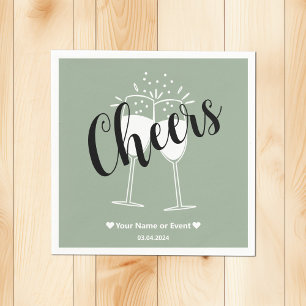 Trend Kleur Zachte Sage Cheers Papieren servetten