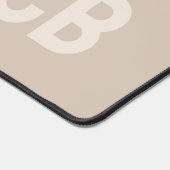 Trend Kleur Zachte Taupe Monogram Bureaumat (Hoek)