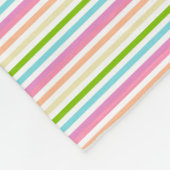 Trend Kleuren Geel Groen Roze Wit Gestreept Fleece Deken (Hoek)