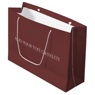 Trend kleuren - Mahogany Bruin Grote Gift Bag Groot Cadeauzakje