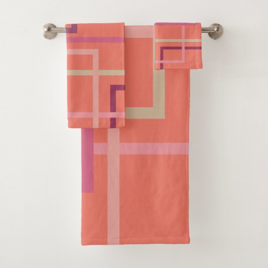 Trend kleuren Pantone 2019 roze en paarse vierkant Bad Handdoek (Insitu)
