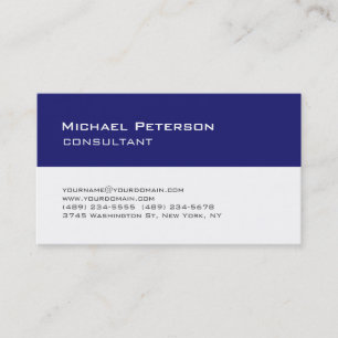 Trend Midnight Blue White Consultant Visitekaartje