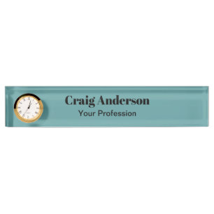 Trend Professional Plain Modern Elegant Cadet Blau Naambordje