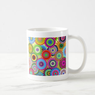 Trend Psychadelic Flower Power Print Accessoire Koffiemok