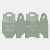 Trend Sage Green Baby Shower Script Bedankdoosjes (Ongevouwen)
