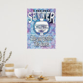 Trend Setter Blue Volleyball Poster (Keuken)