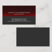 Trend Style Grey Red Cute Consultant Carte de visi (Devant / Derrière)