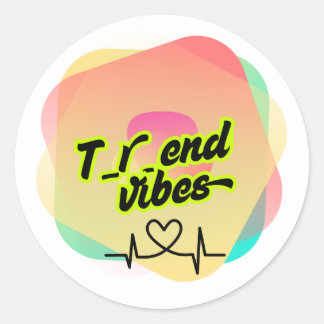 Trend vibes ronde sticker