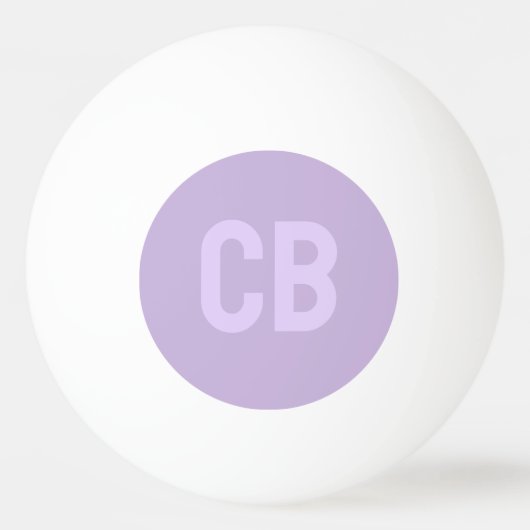 Trend Zacht Violet Monogram Ping Pong Ball (Voorkant)