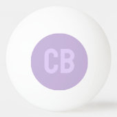 Trend Zacht Violet Monogram Ping Pong Ball (Achterkant)