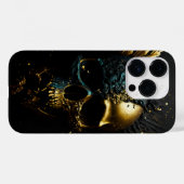 Trendiger Gothik Totenkopf in schwarz gold Design Case-Mate iPhone Case (Achterkant (horizontaal))