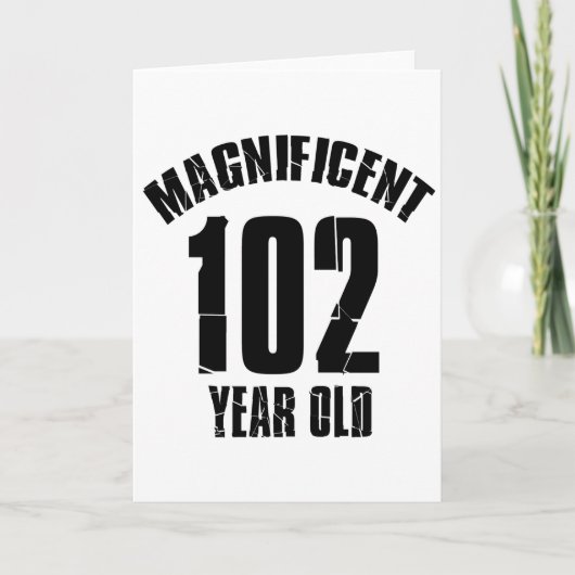 TRENDING 102 JAAR OUDE VERJAARDAG DESIGN KAART (Voorkant)
