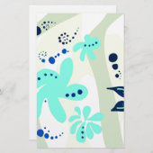 Trending abstract Patroon lichte kleur bloemblob Briefpapier (Voorkant / Achterkant)