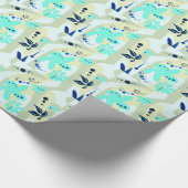 Trending abstract Patroon lichte kleur bloemblob Cadeaupapier (Hoek)