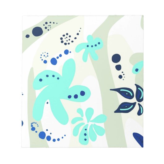 Trending abstract Patroon lichte kleur bloemblob Notitieblok (Voorkant)