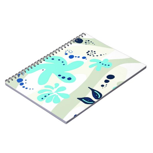 Trending abstract Patroon lichte kleur bloemblob Notitieboek (Linkerzijde)