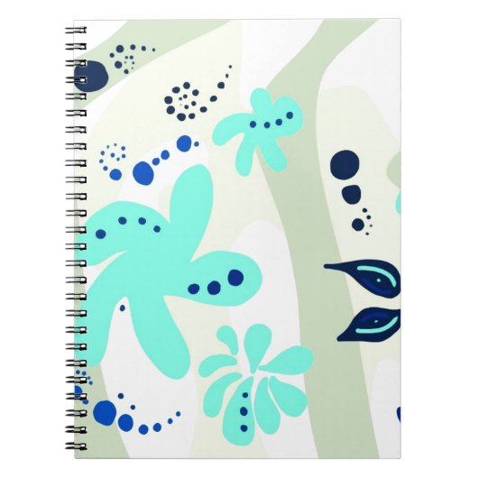 Trending abstract Patroon lichte kleur bloemblob Notitieboek (Voorkant)
