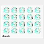 Trending abstract Patroon lichte kleur bloemblob Vierkante Sticker (Vel)