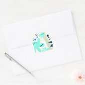 Trending abstract Patroon lichte kleur bloemblob Vierkante Sticker (Envelop)