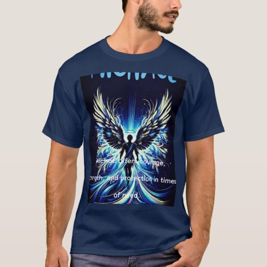 Trending Blue Angel Michel Basic T-Shirt by Zazzle (Voorkant)
