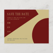 Trending Burgundy Gouden Trouw SAVE THE DATE Briefkaart (Voorkant)