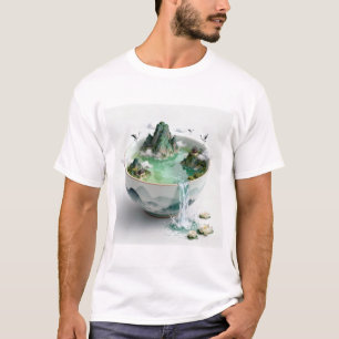 Trending Chinees Landschap in een Kom Serene Gro T-shirt
