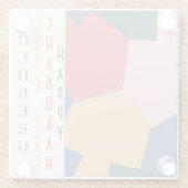 Trending Dreidels Glazen Onderzetter (Achterkant)