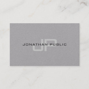 Trending Elegant Monogram Minimalistische Grijze S Visitekaartje