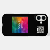 Trending Elegant QR Code Upload uw eigen Logo Case-Mate iPhone Case (Achterkant (horizontaal))