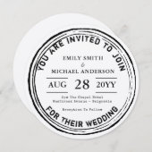 Trending Faire-part de mariage 2018 Rustic Round I (Devant / Derrière)