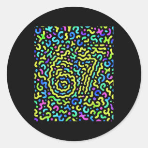 Trending Gen Z Alpha Zes Zeven 6 7 _6 Ronde Sticker