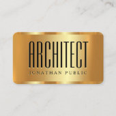 Trending Glamour Gold Sjabloon Luxe Architect Visitekaartje (Voorkant)
