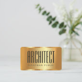 Trending Glamour Gold Sjabloon Luxe Architect Visitekaartje (Staand voorkant)