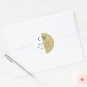 Trending Gold White Wedding Favoriser Étiquette de (Enveloppe)