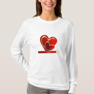 Trending Liefde Laden Rode Harten Aangepaste Vrien T-shirt