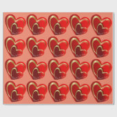 Trending Love Loading Red Hearts Personalized Gift Cadeaupapier (Vlak)
