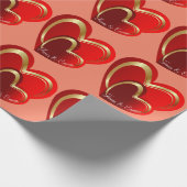 Trending Love Loading Red Hearts Personalized Gift Cadeaupapier (Hoek)