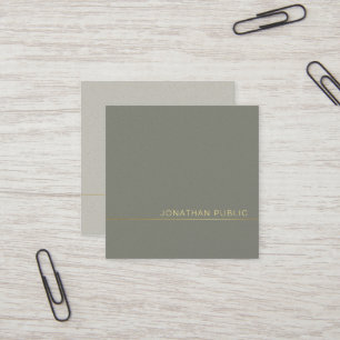 Trending Modern Elegant Green Pearl Finish Luxury Vierkante Visitekaartje
