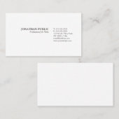 Trending Modern Elegant Minimalistical White Plain Visitekaartje (Voorkant / Achterkant)
