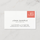 Trending Modern Monogram Elegant Persoonlijk Visitekaartje (Achterkant)