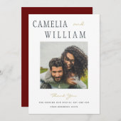 Trending Modern Wedding DANK JE FOTO-uitnodiging Kaart (Voorkant / Achterkant)