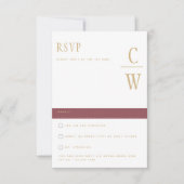 Trending Moderne Roos Pink Gold Wedding RSVP Kaartje (Voorkant)