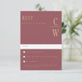 Trending Moderne Rose Rose Gold Wedding RSVP (Debout devant)