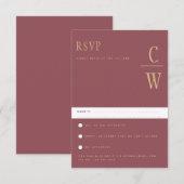 Trending Moderne Rose Rose Gold Wedding RSVP (Devant / Derrière)
