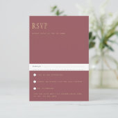 Trending Moderne Rose Rose Gold Wedding RSVP (Debout devant)
