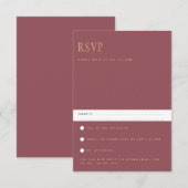 Trending Moderne Rose Rose Gold Wedding RSVP (Devant / Derrière)