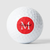 Trending Monogram Initiaal Letter Naam 3 Pack Golfballen (Voorkant)